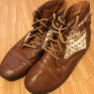 Brown Lacey Boots